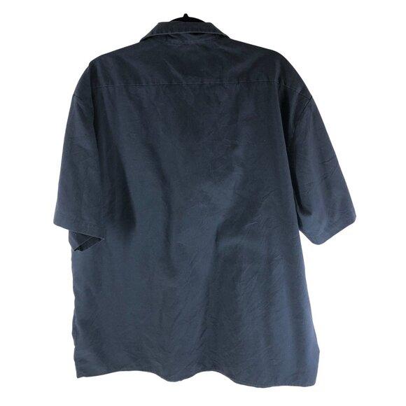 Dickies Flex Navy Button-Up Short Sleeve Workwear Shirt XL - Picture 2 of 4